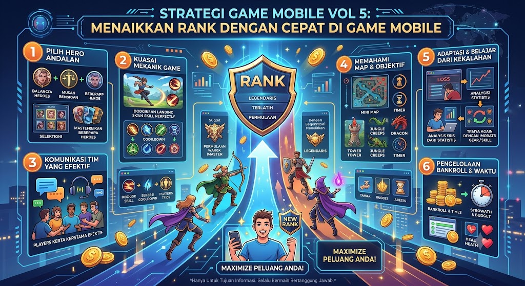 Strategi Game Mobile Vol 5: Menaikkan Rank dengan Cepat di Game Mobile