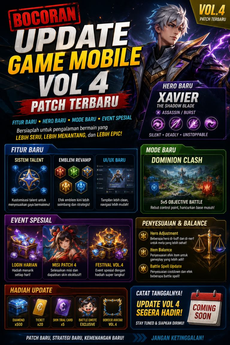 Bocoran Update Game Mobile Vol 4 patch terbaru