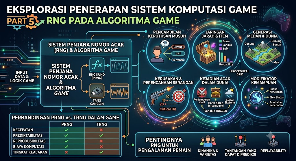 Eksplorasi Penerapan Sistem Komputasi Game Part 5 RNG pada Algoritma Game