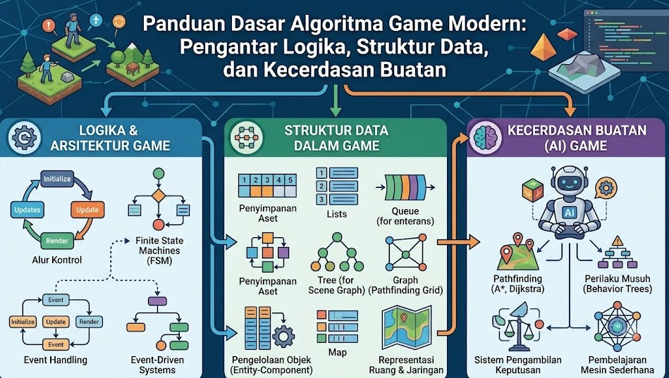 Panduan Dasar Algoritma Game Modern Pengantar Logika, Struktur Data, dan Kecerdasan Buatan
