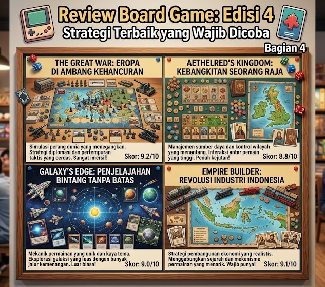 Review board game edisi 4 strategi terbaik yang wajib dicoba (Bagian 4)