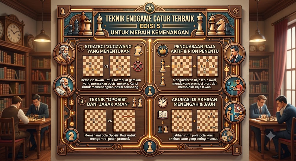 Teknik Endgame Catur Terbaik Edisi 5 untuk Meraih Kemenangan